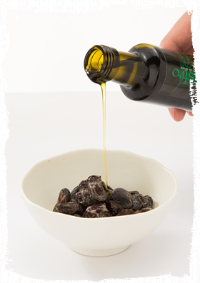 納豆オリーブオイル掛け